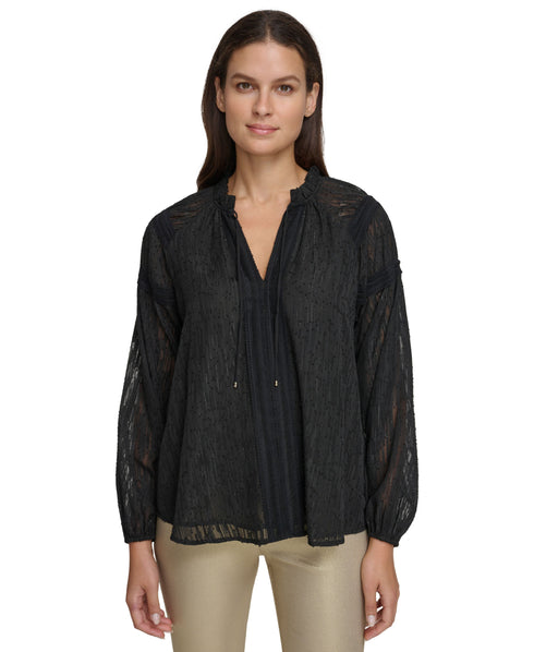 Women's Open-Front Blazer, Textured Top & Wide-Leg Pants